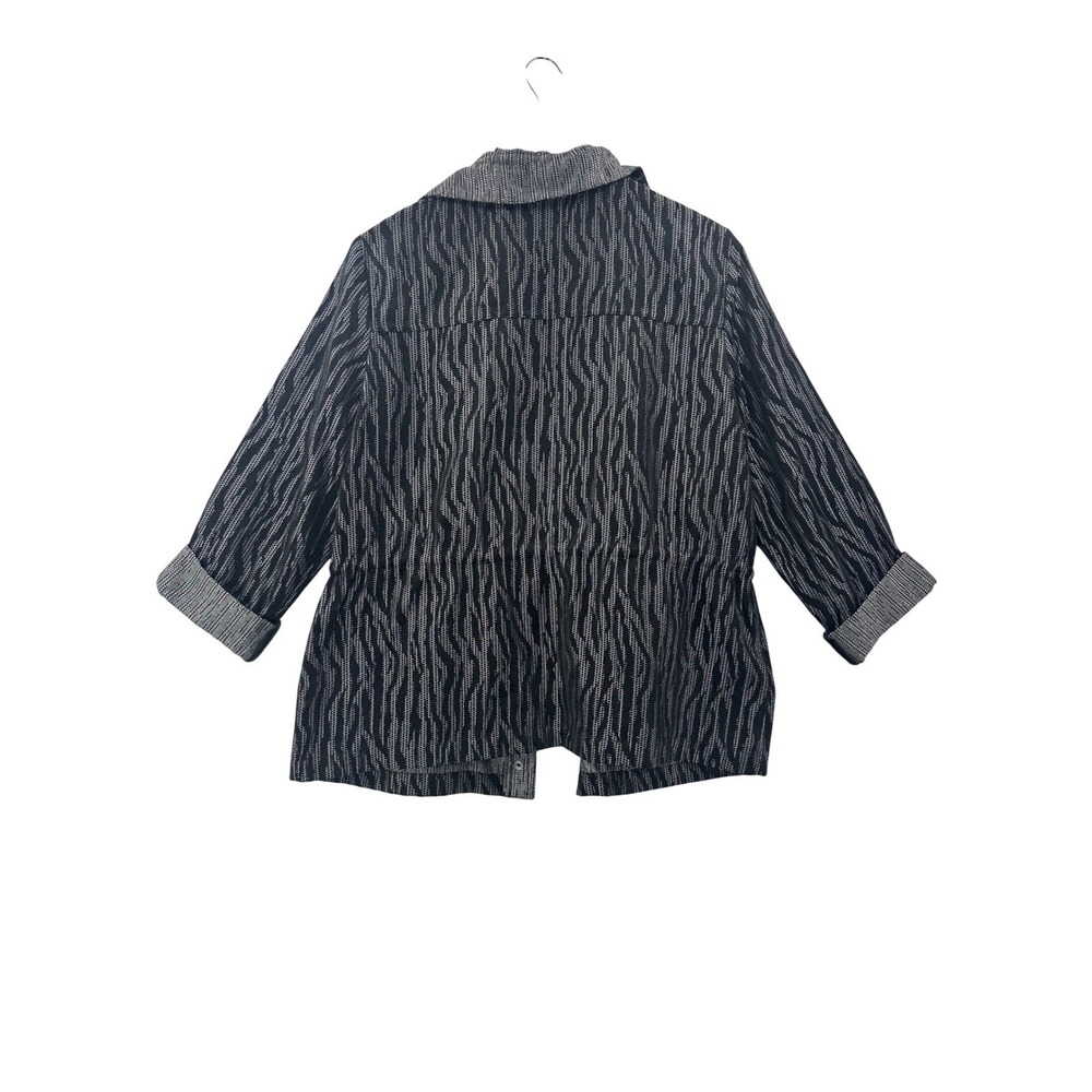 Ruby Rd Black White Abstract Print Drawstring Wai… - image 3